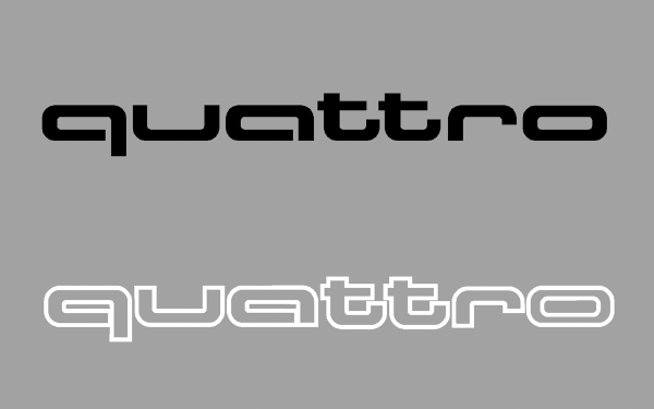 Quattro Schriftzug